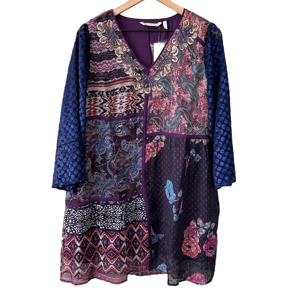 Soft Surroundings All Together Embroidered Top NWT Small